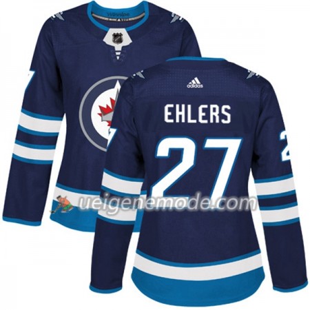 Dame Eishockey Winnipeg Jets Trikot Nikolaj Ehlers 27 Adidas 2017-2018 Marineblau Authentic